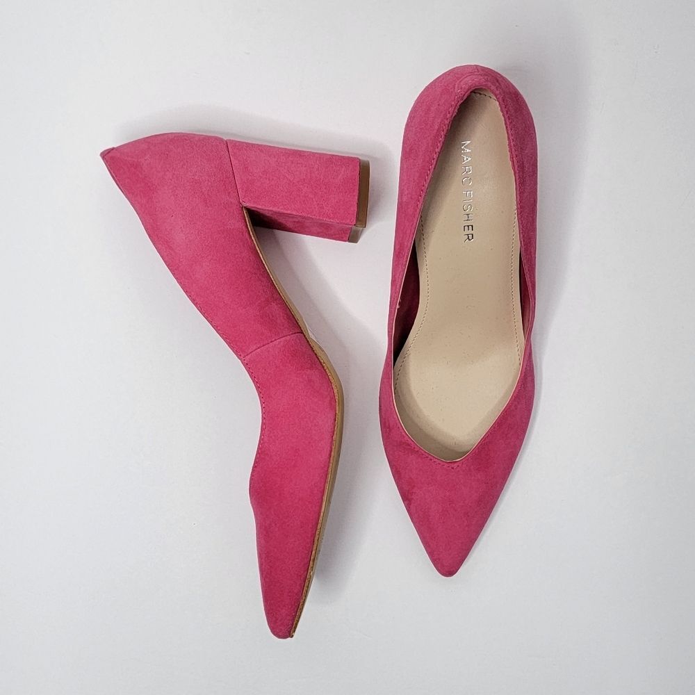Marc Fisher Pink Block Heel Pumps